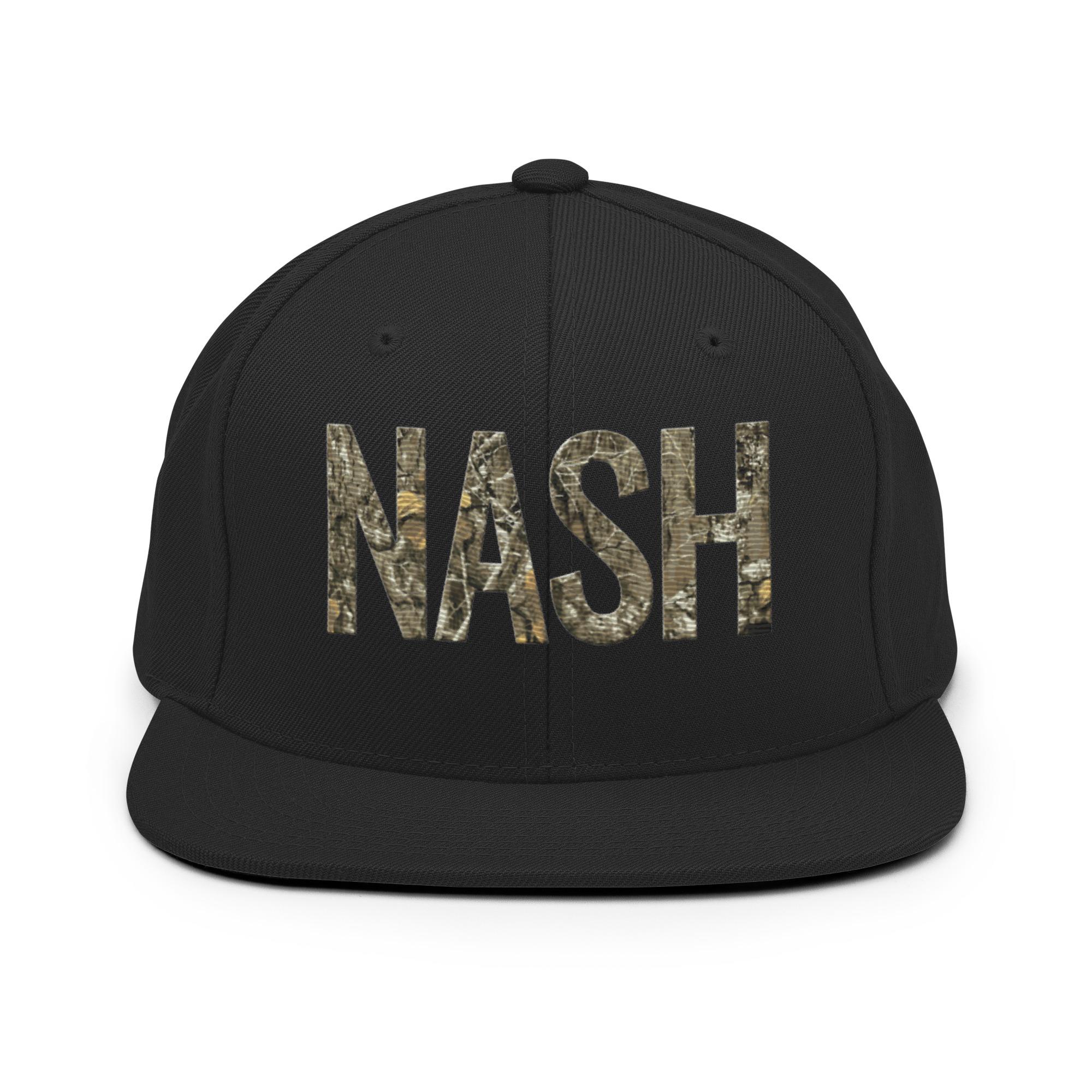 Nash Woodland Camo Black Snapback Hat