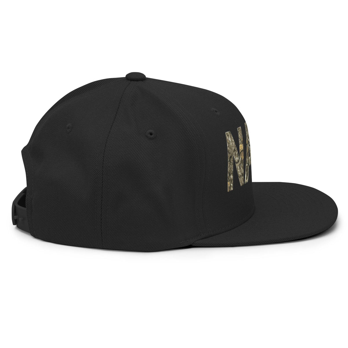 Nash Woodland Camo Black Snapback Hat