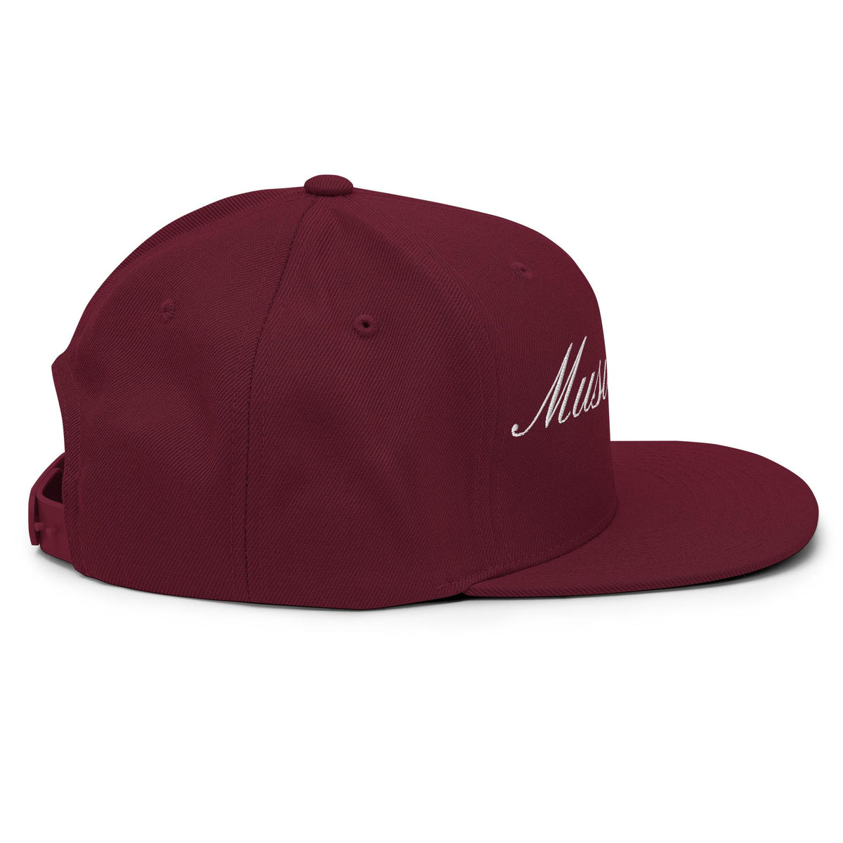 Music City White Script Snapback