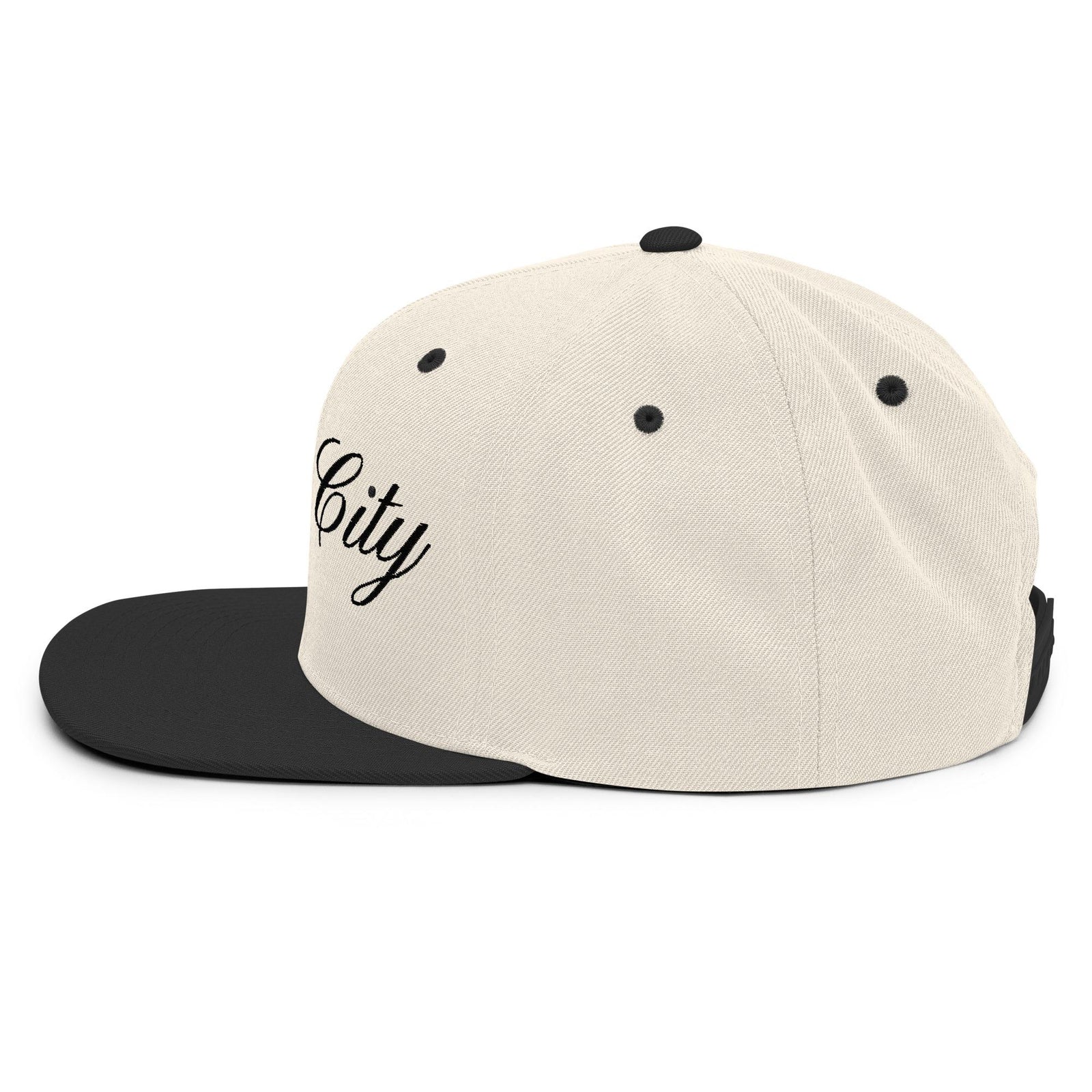 Music City Black Script Natural/Black Snapback