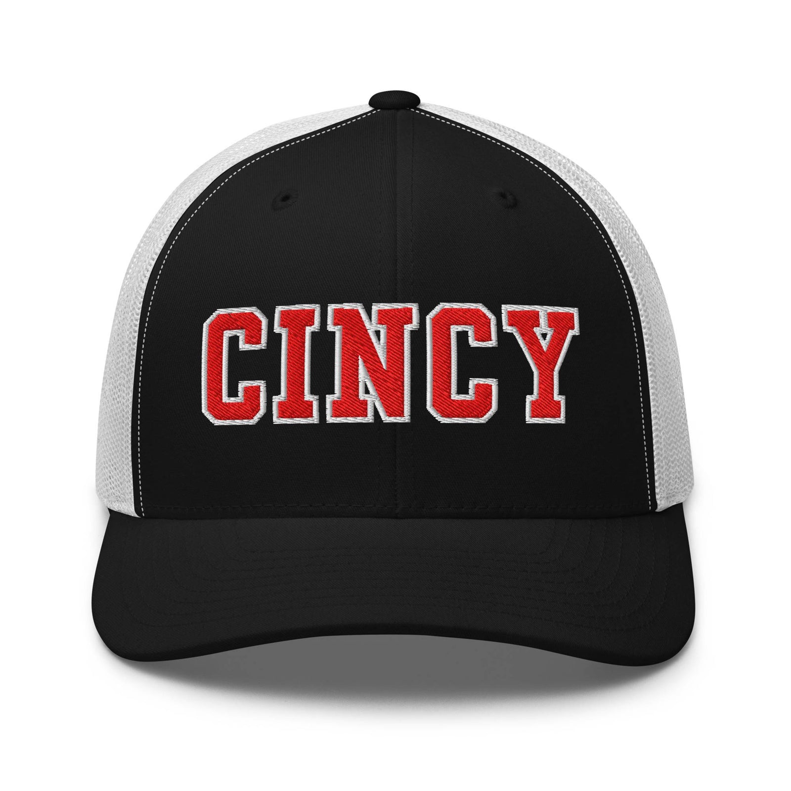 Red & White Cincy Trucker Hat