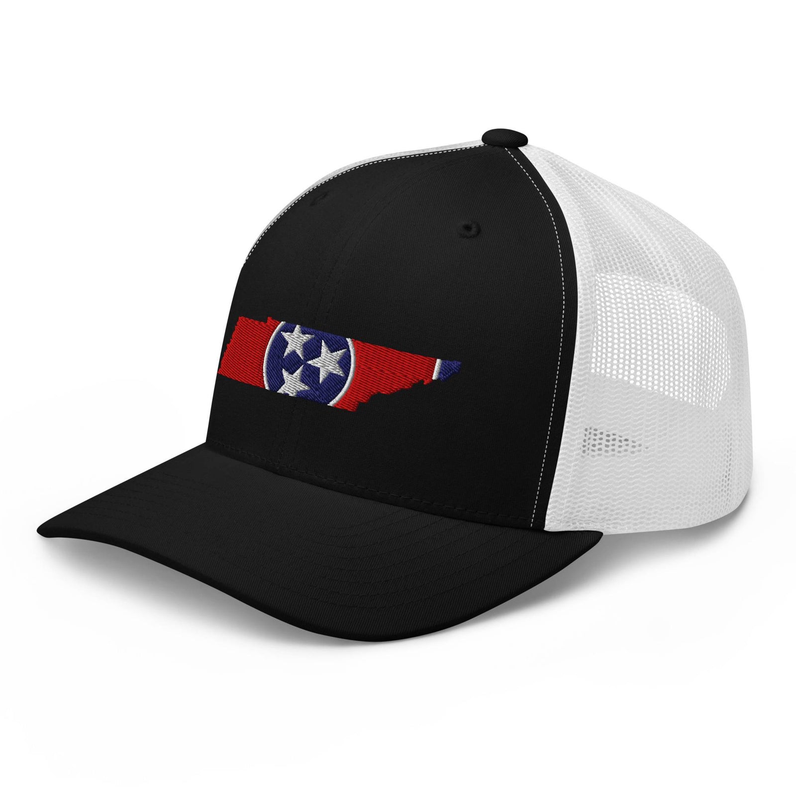 Tennessee Flag Trucker Hat (Black & White)