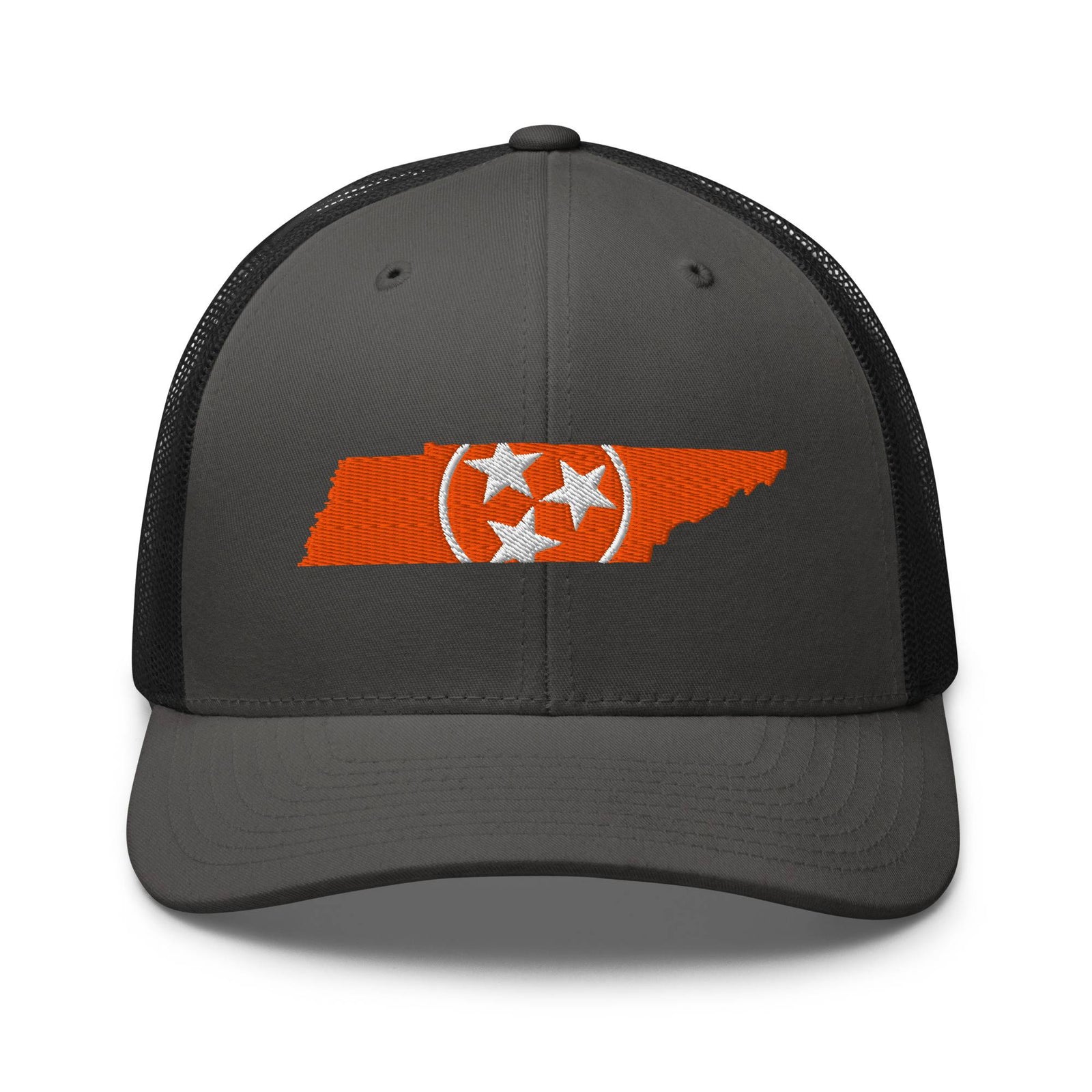 Orange Tennessee Flag Trucker Hat (Charcoal & Black)