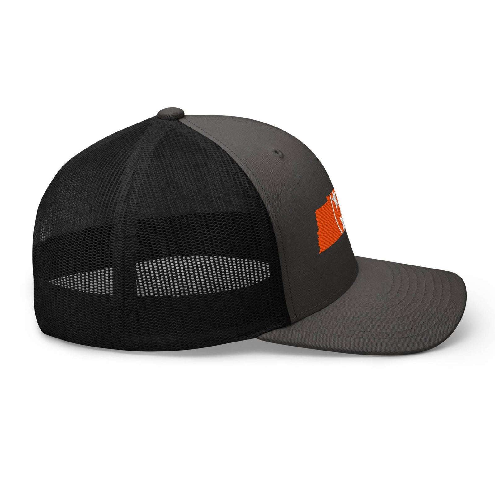Orange Tennessee Flag Trucker Hat (Charcoal & Black)