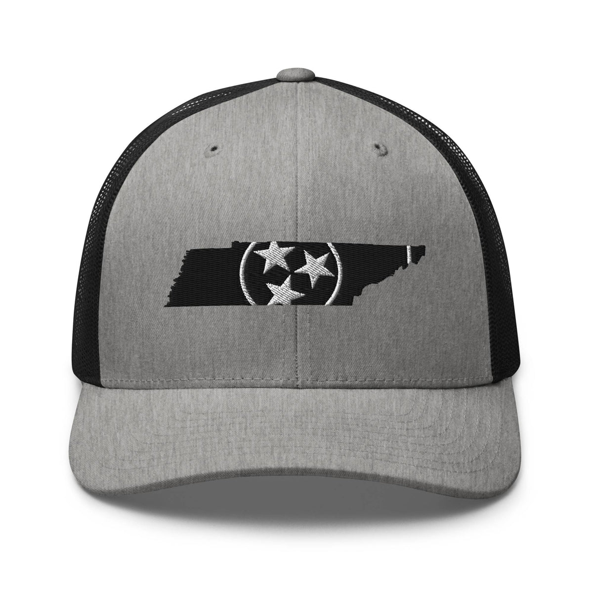 Black and White Tennessee Flag Trucker Hat