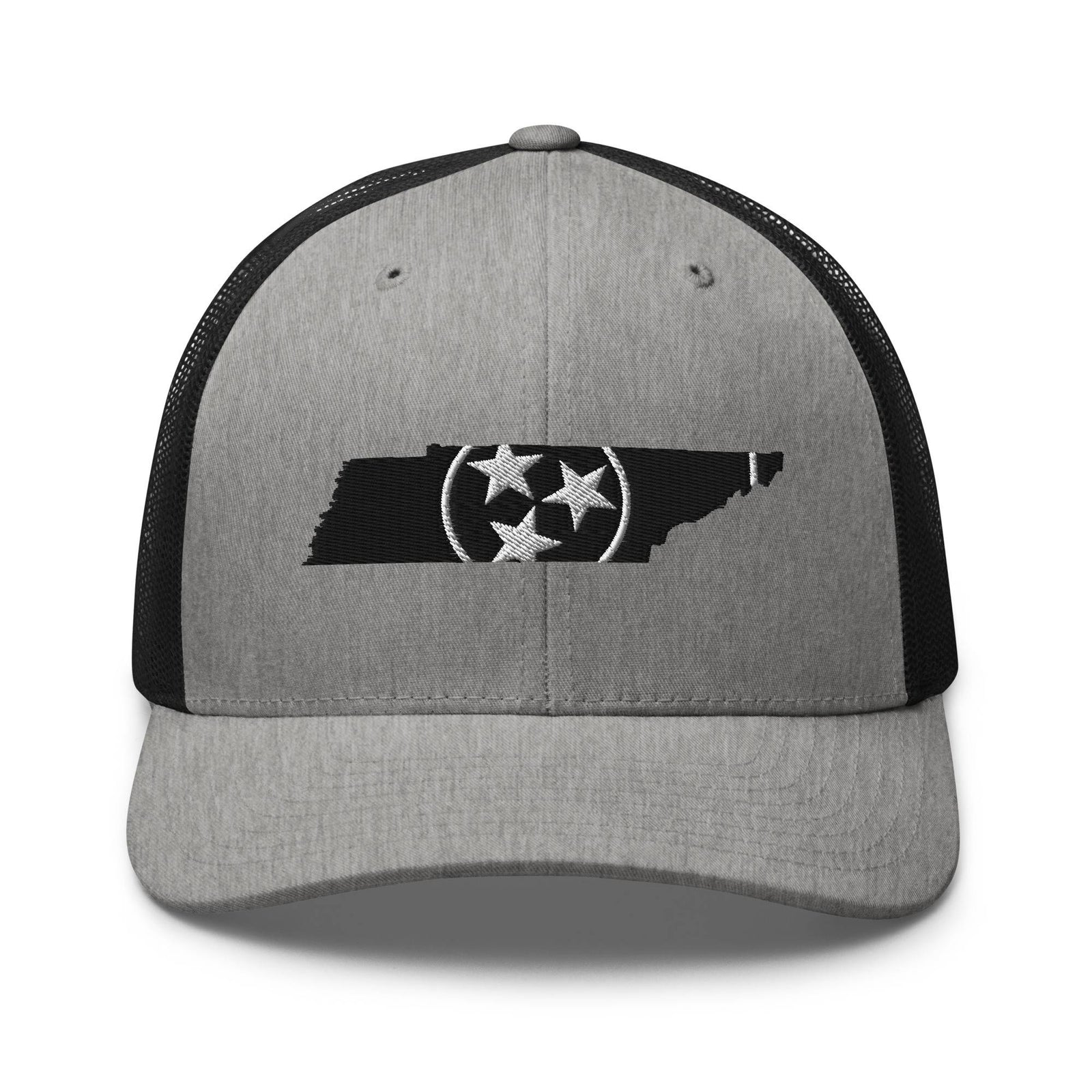 Black and White Tennessee Flag Trucker Hat