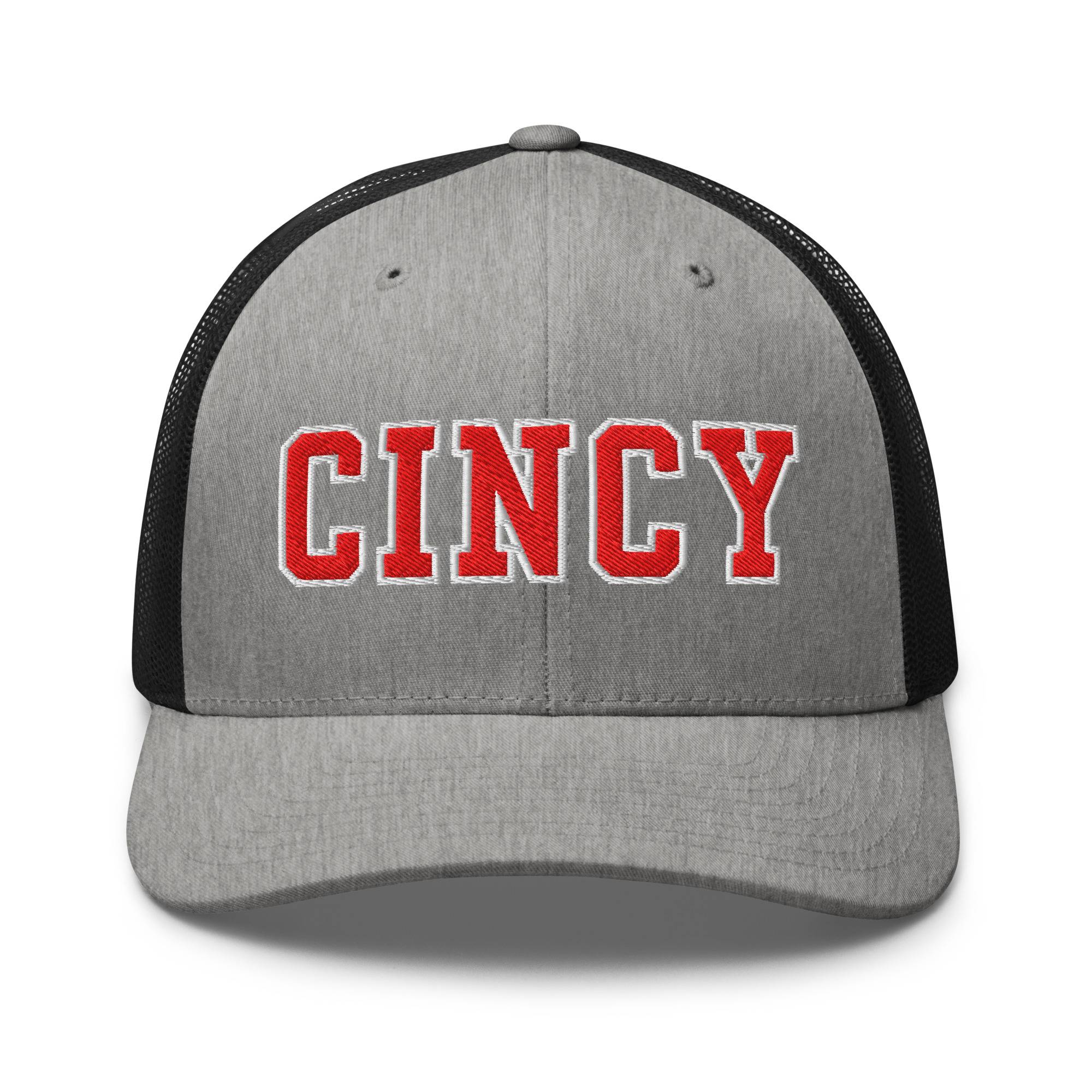 Red & White Cincy Trucker Hat