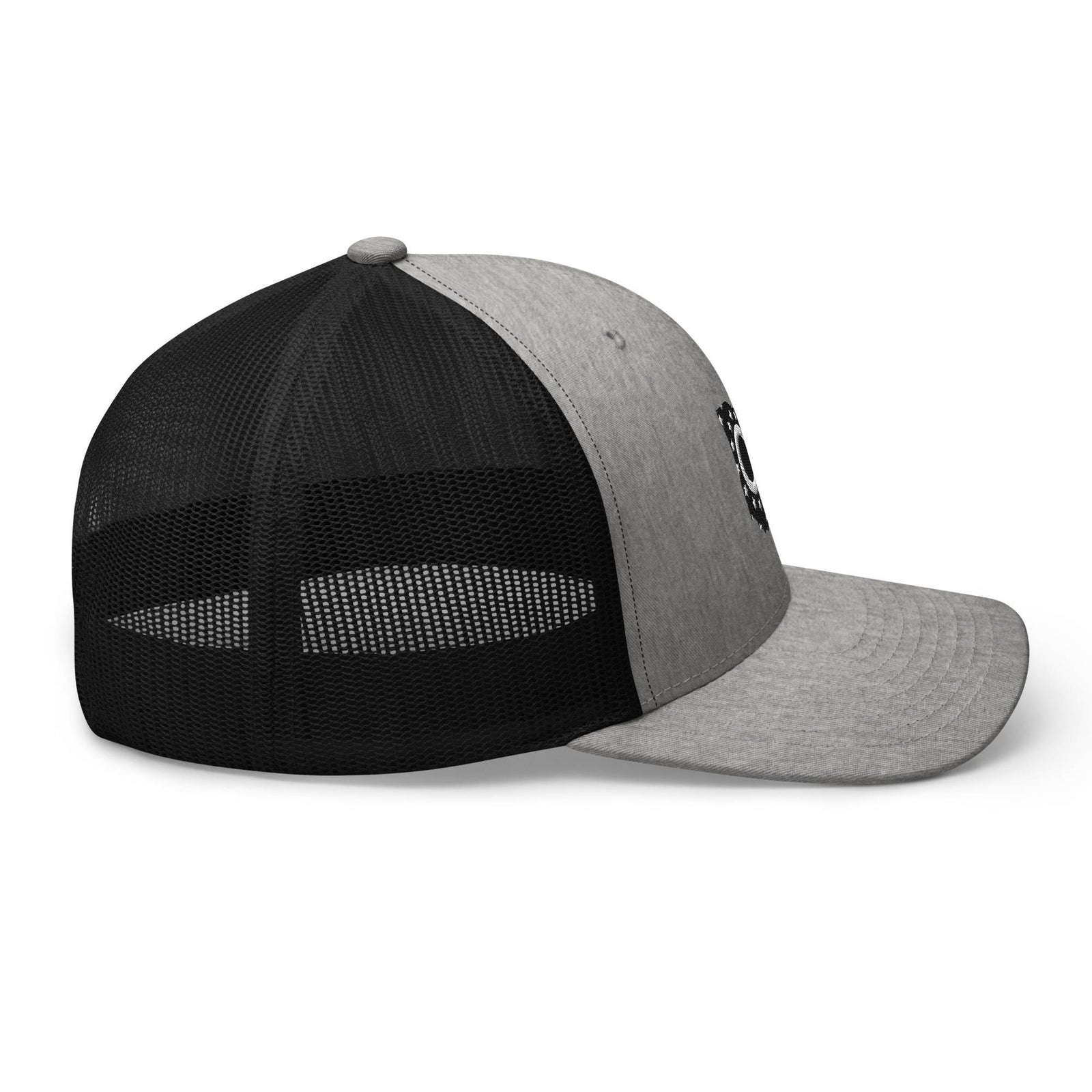 Black and White Ohio Flag Trucker Hat