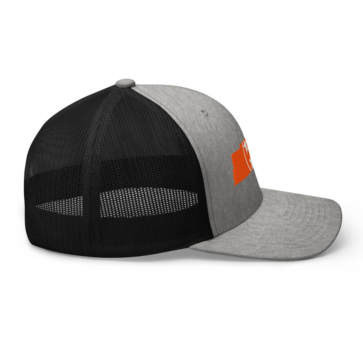 Orange Tennessee Flag Trucker Hat (Heather Gray & Black)