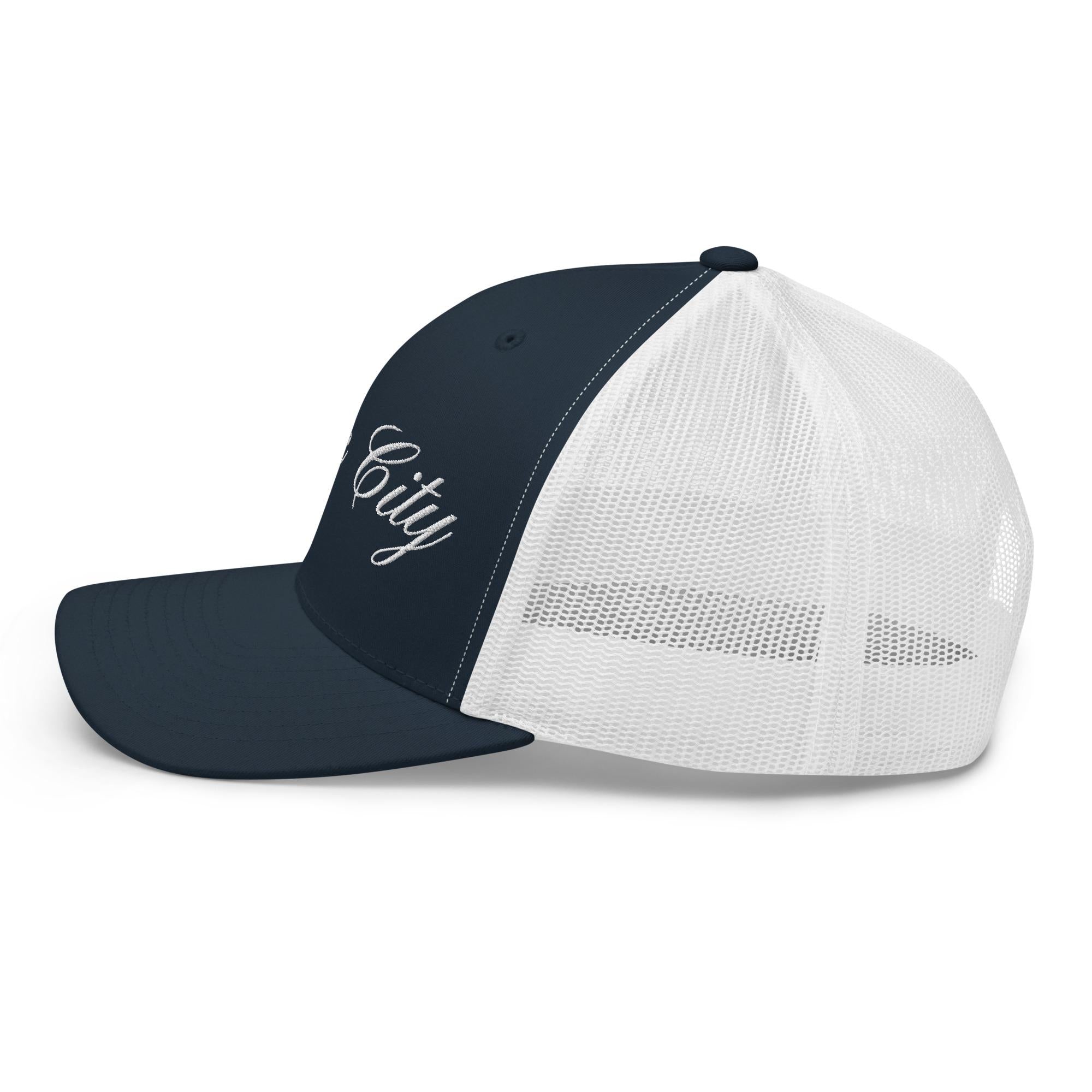 Music City White Script Trucker Cap