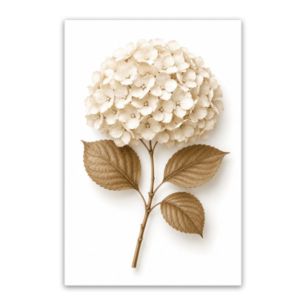 Dried Hydrangea Canvas Wall Art Print