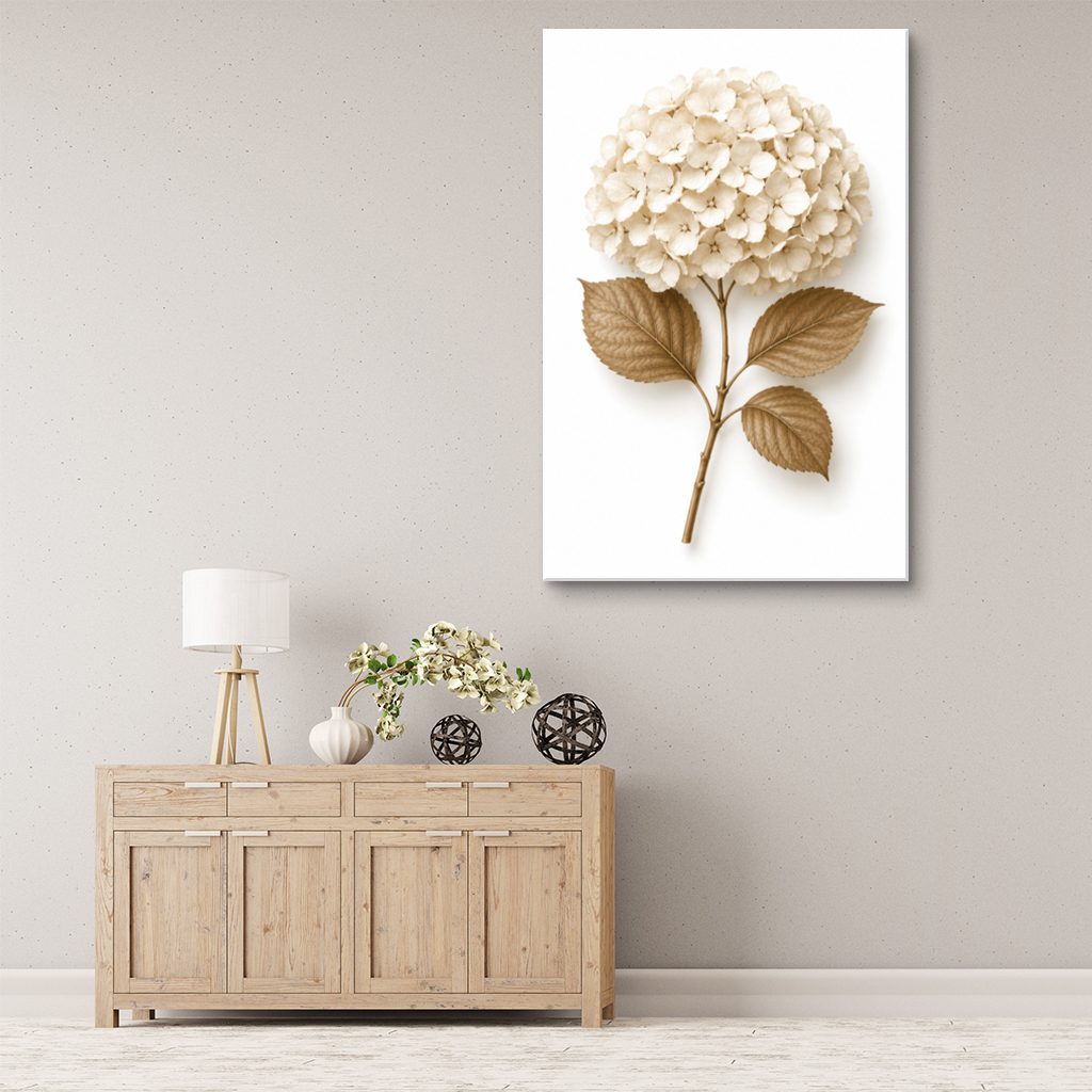 Dried Hydrangea Canvas Wall Art Print