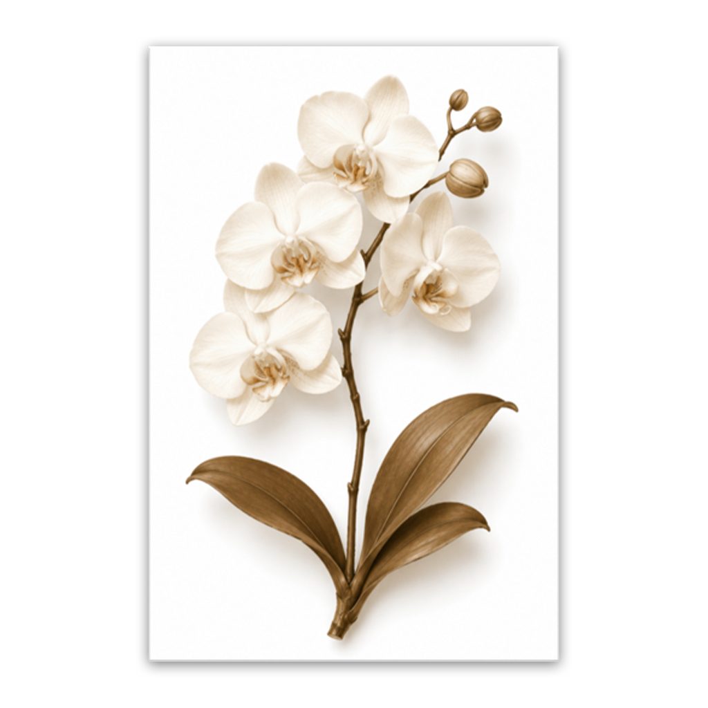 Dried Orchid Canvas Wall Art Print