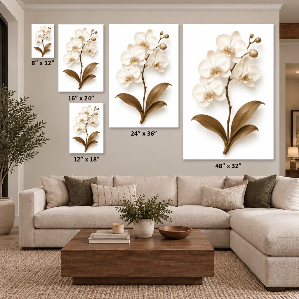 Dried Orchid Canvas Wall Art Print