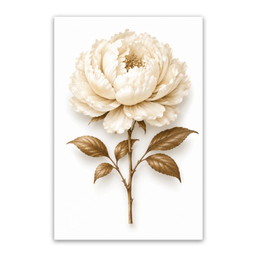 Dried Peony Canvas Wall Art Print