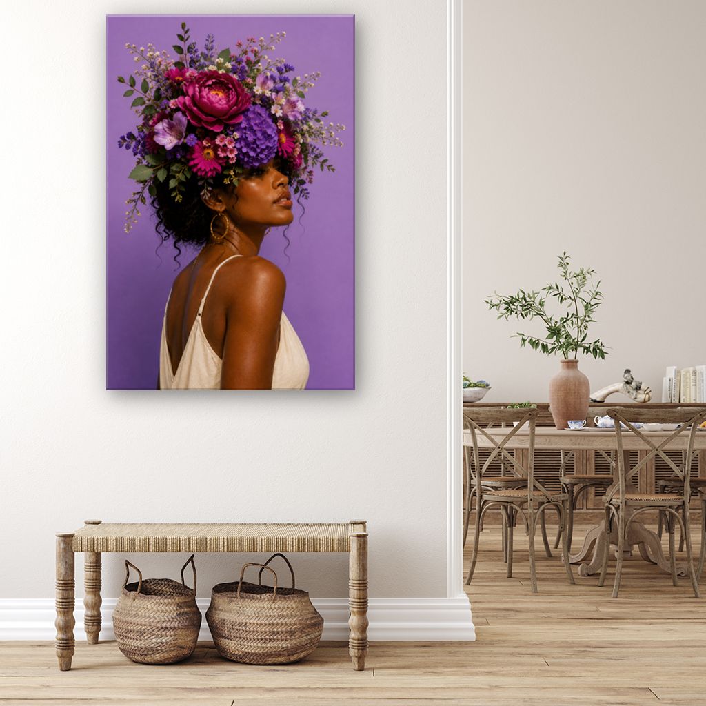 Mia's Flowers Canvas Wall Art Print