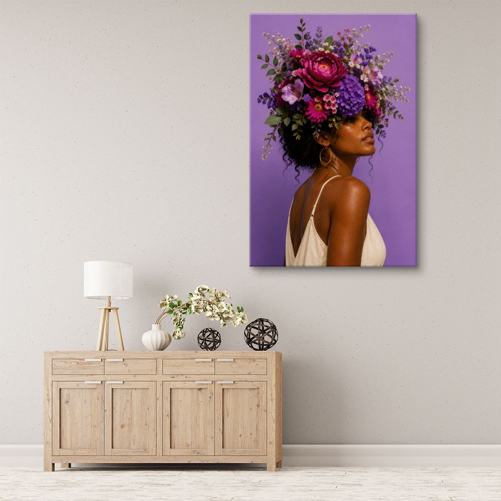 Mia's Flowers Canvas Wall Art Print