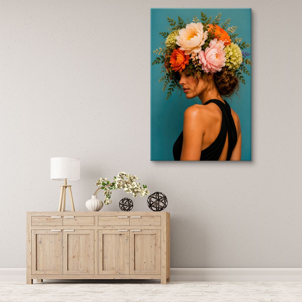 Olivia's Flowers Canvas Wall Art Print