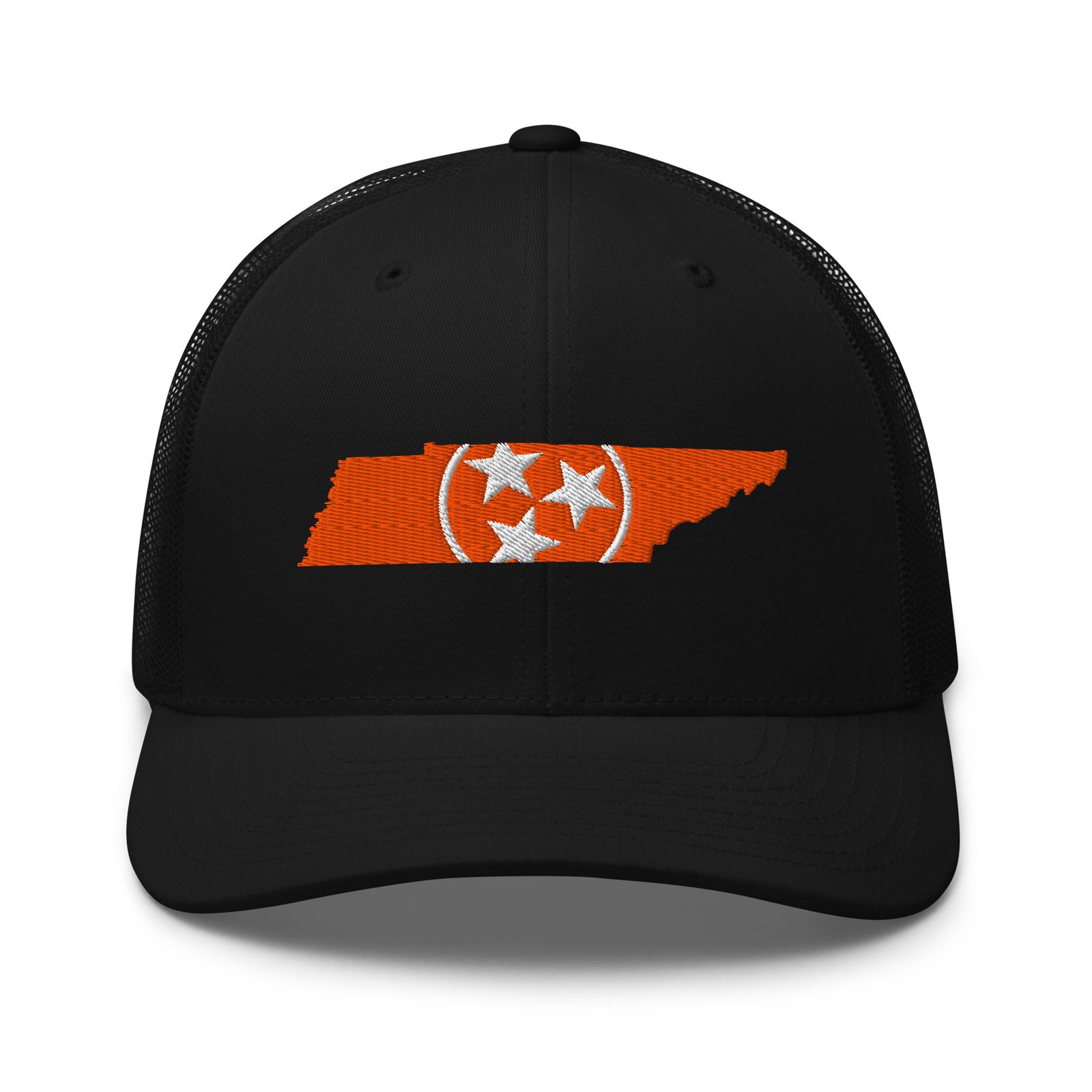 Orange Tennessee Flag Trucker Hat (Black)