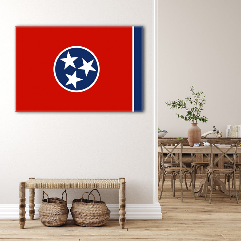 Tennessee Flag Canvas Wall Art Print