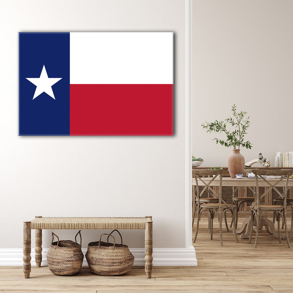 Texas Flag Canvas Wall Art Print
