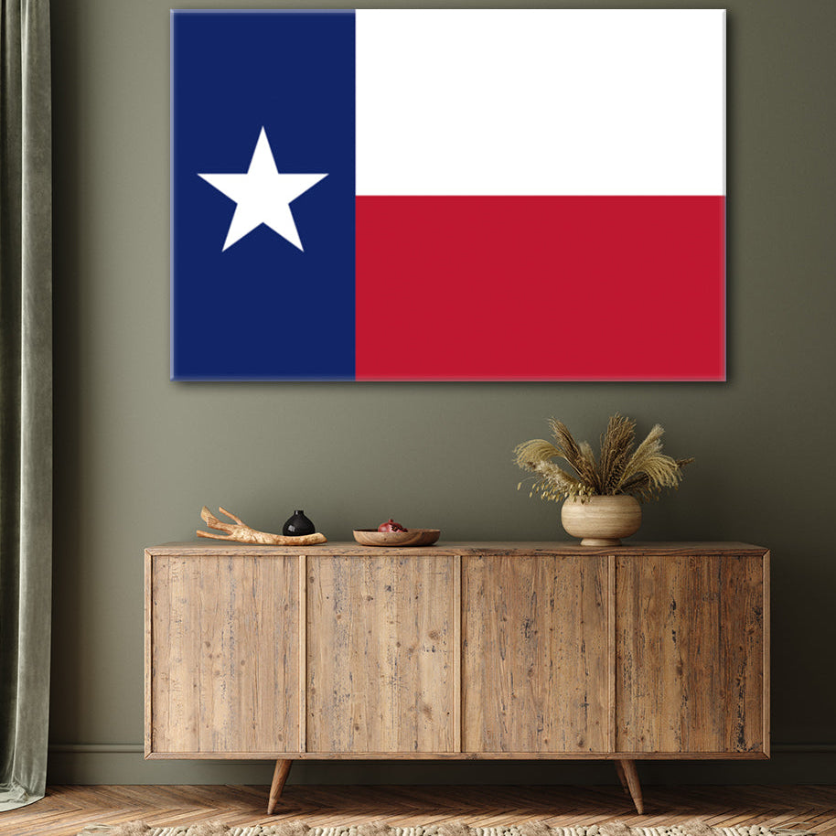 Texas Flag Canvas Wall Art Print