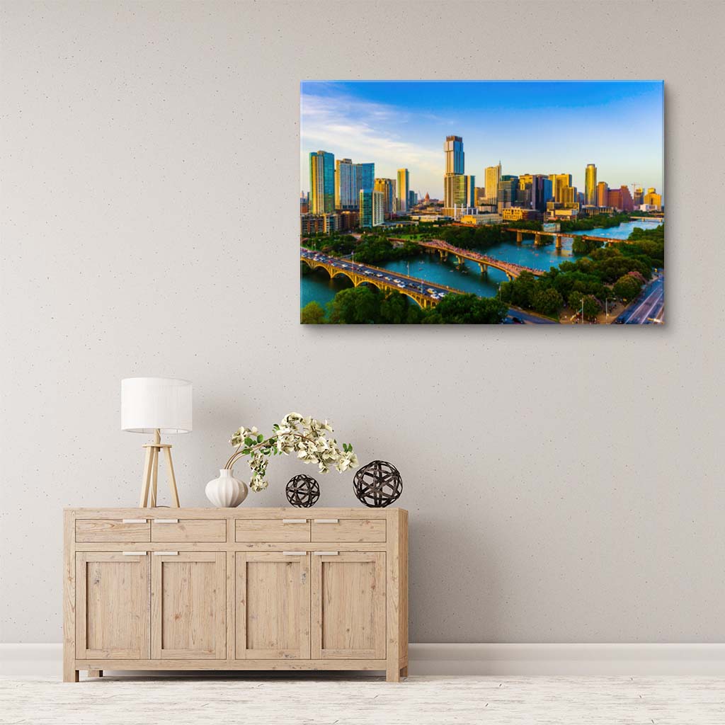 Austin Skyline Canvas Wall Art Print