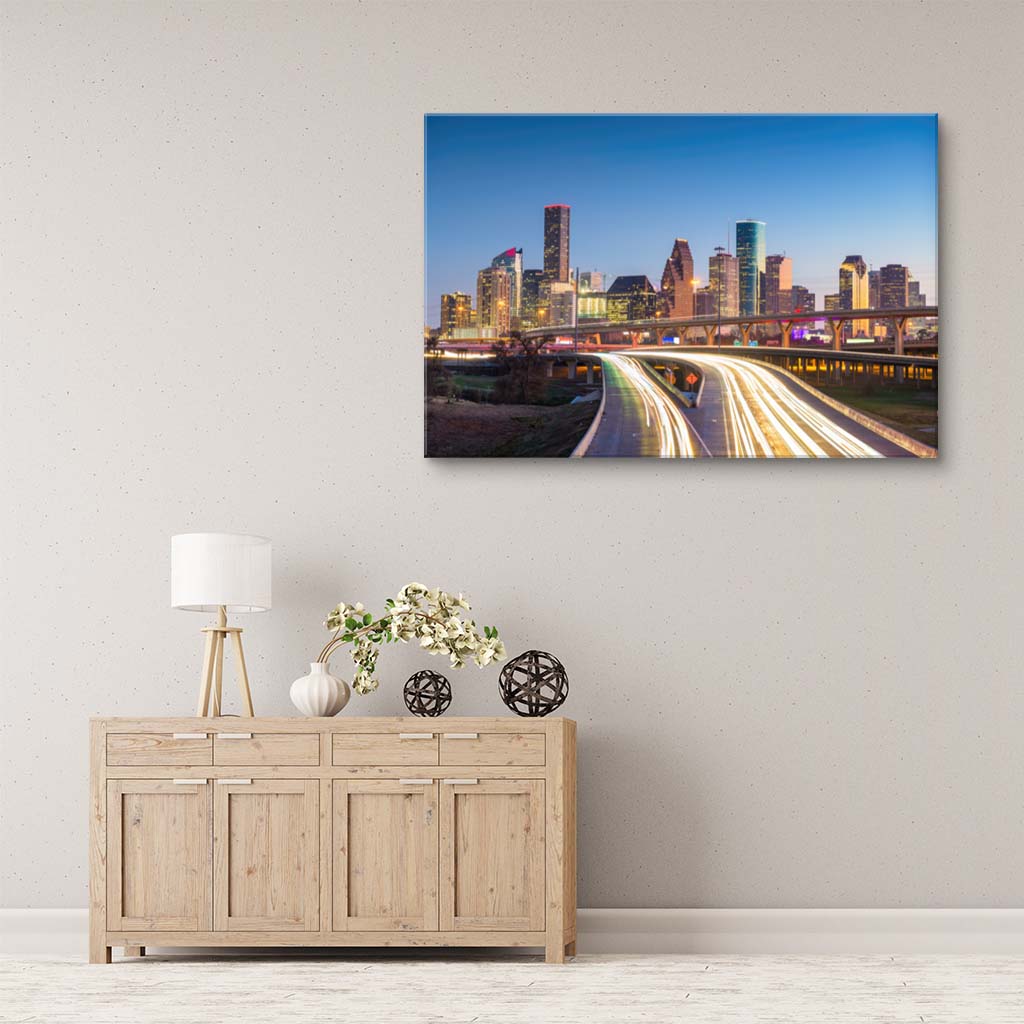 Houston Skyline Canvas Wall Art Print