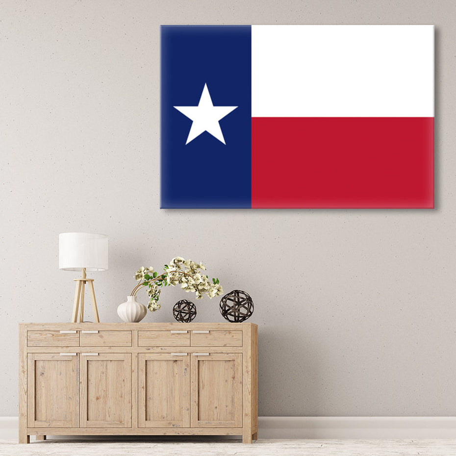 Texas Flag Canvas Wall Art Print
