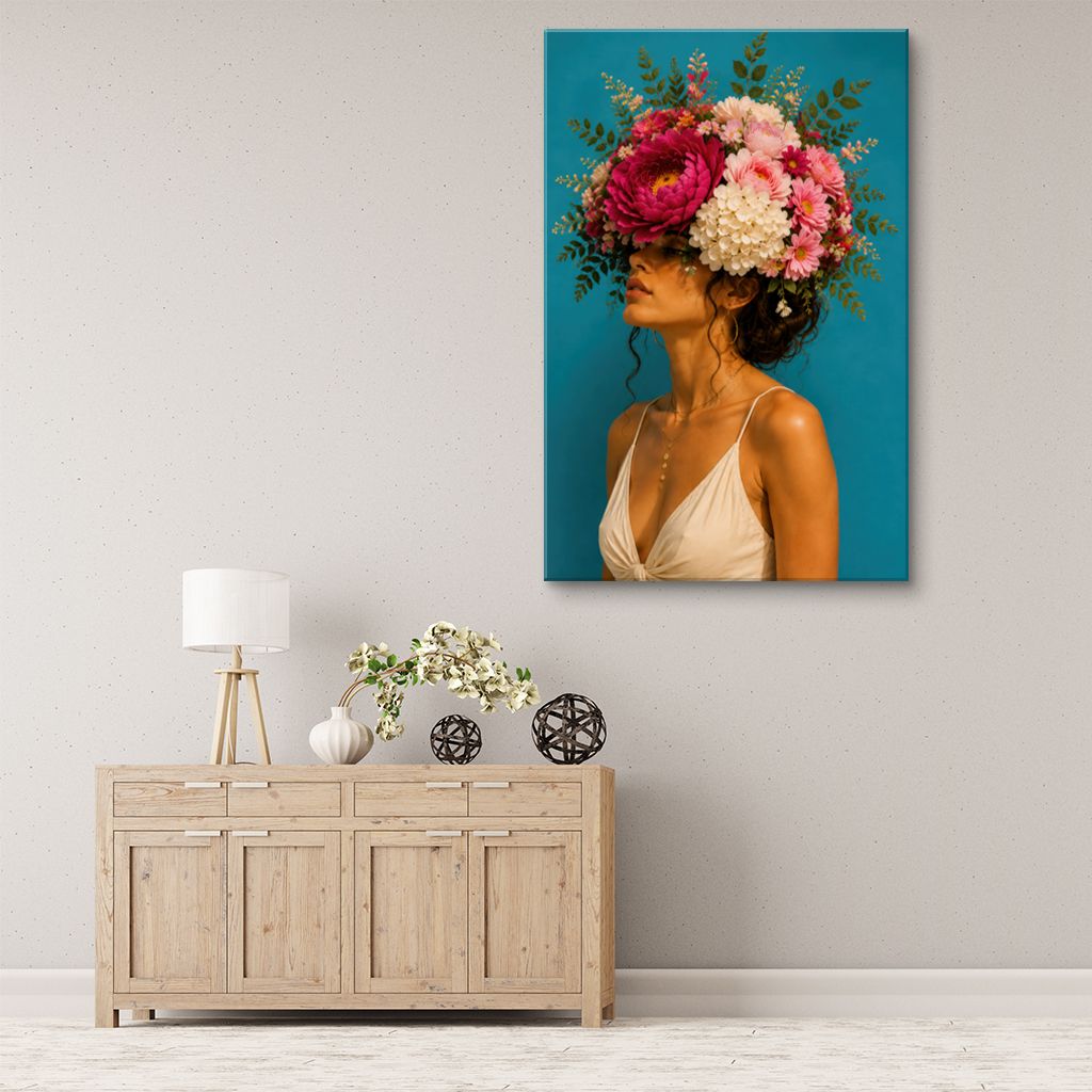Julia's Flowers Canvas Wall Art Print