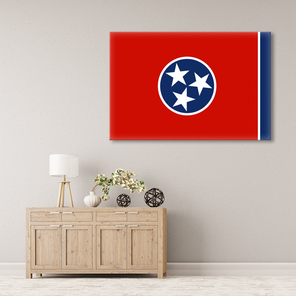 Tennessee Flag Canvas Wall Art Print