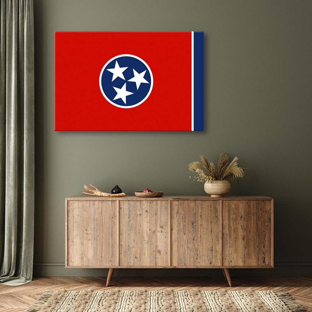 Tennessee Flag Canvas Wall Art Print