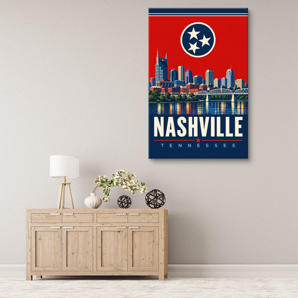 Nashville TriStar Poster Canvas Wall Art Print