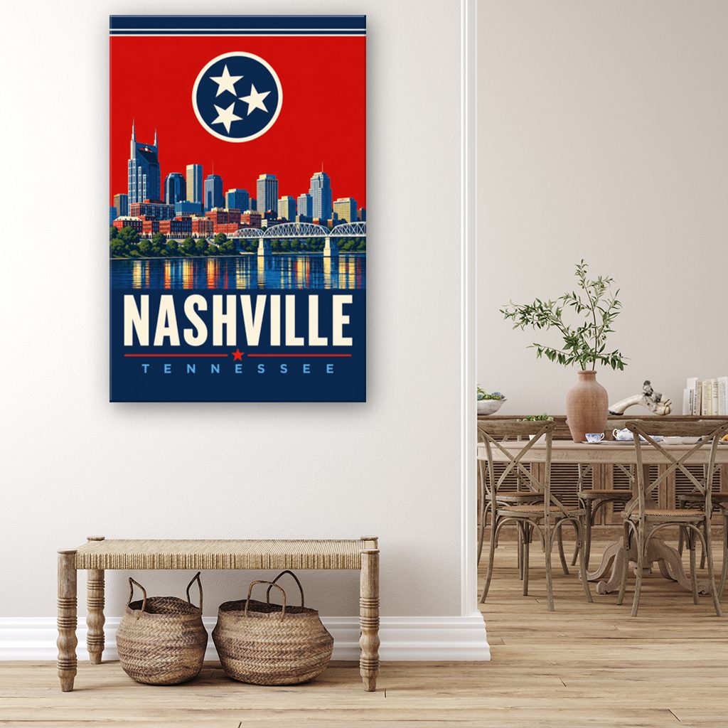 Nashville TriStar Poster Canvas Wall Art Print