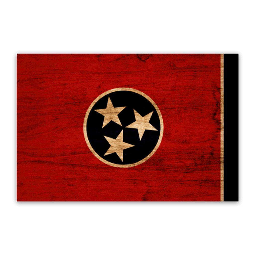Rustic Tennessee Flag Canvas Wall Art Print