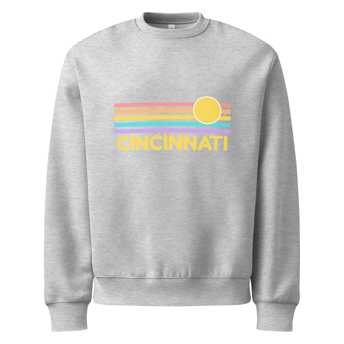 Cincinnati Sunrise Oversized Crewneck Sweatshirt