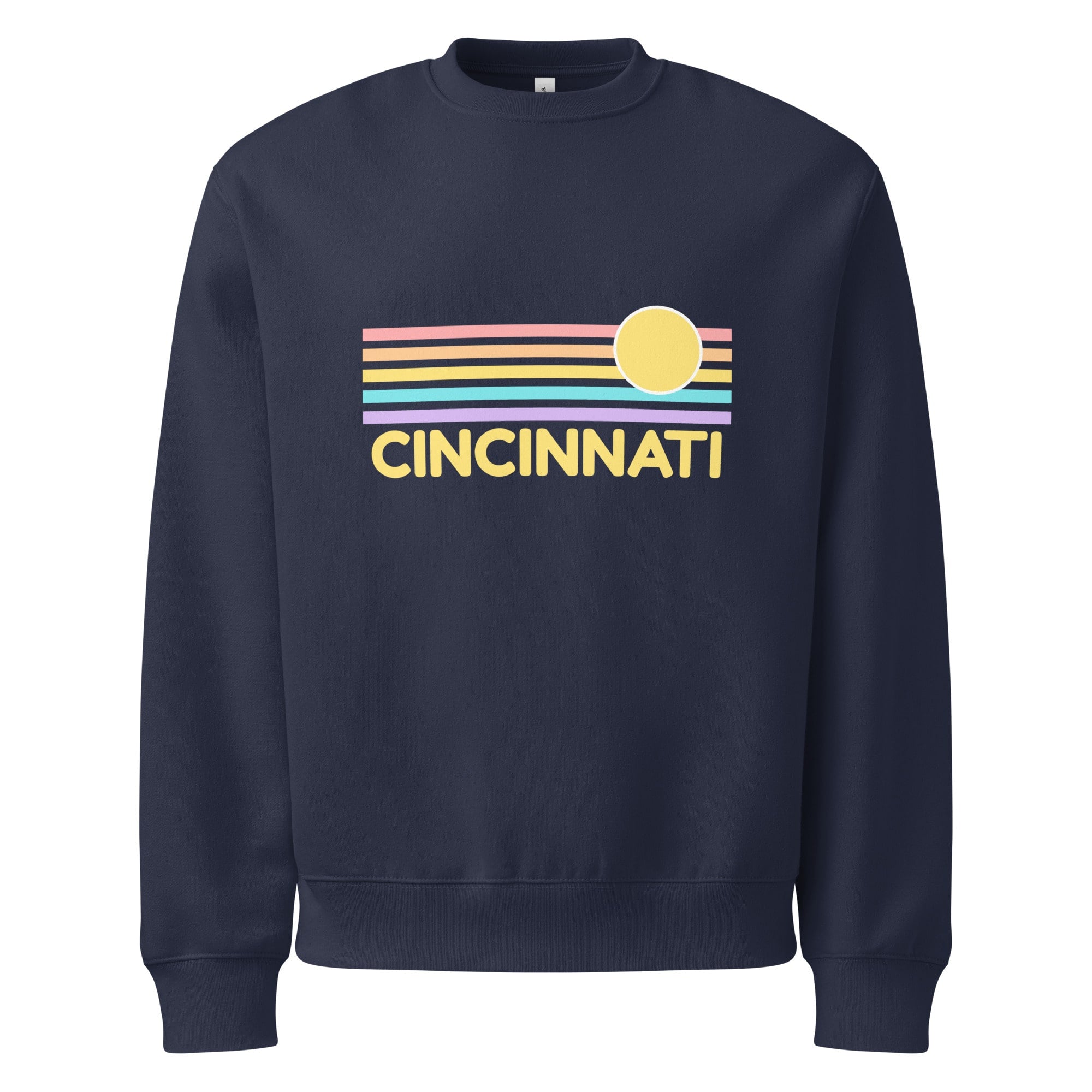 Cincinnati Sunrise Oversized Crewneck Sweatshirt