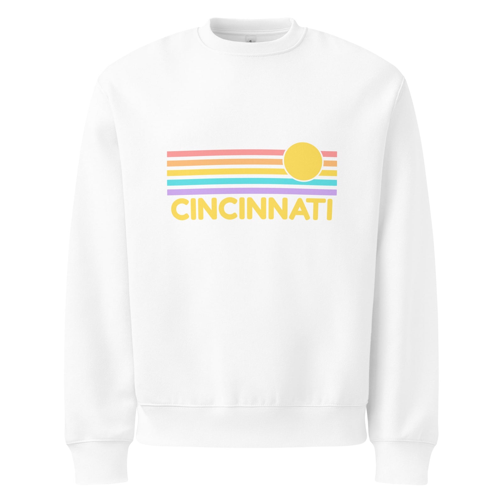 Cincinnati Sunrise Oversized Crewneck Sweatshirt