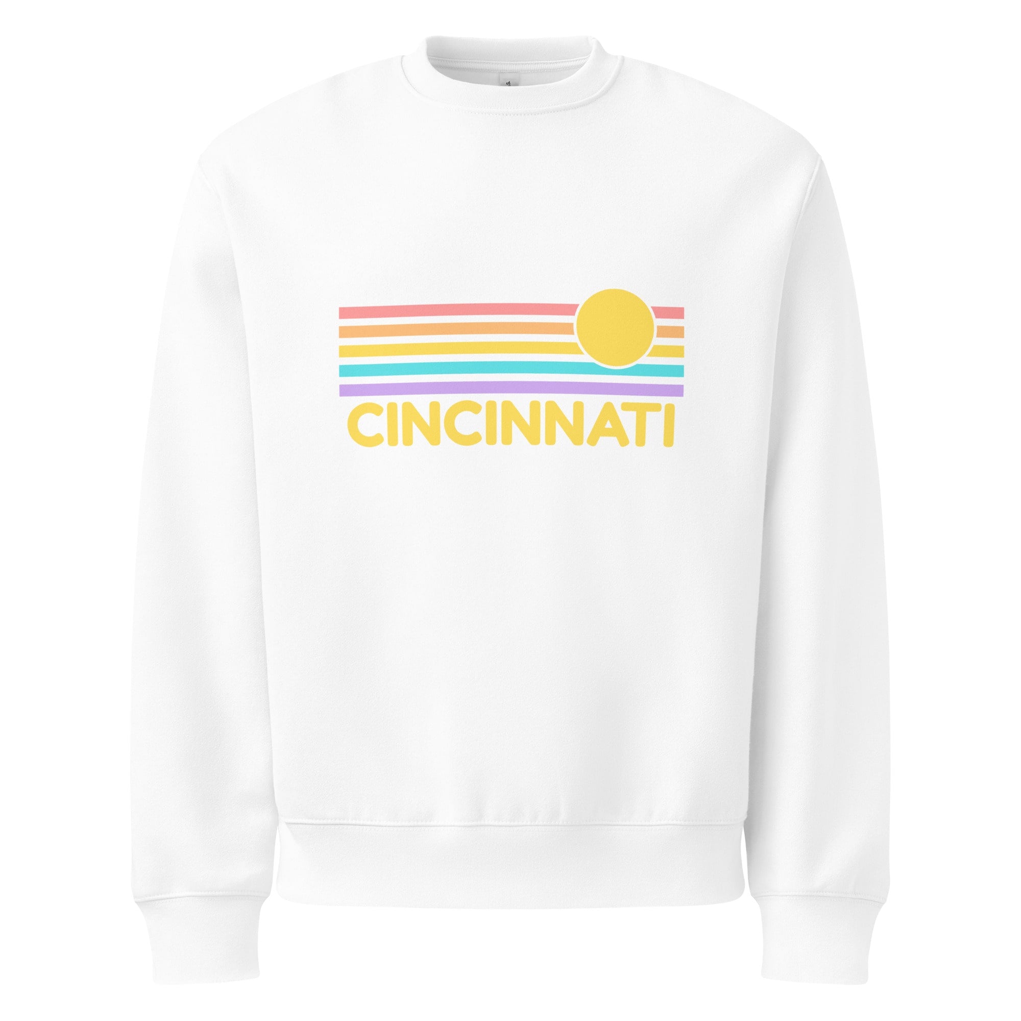 Cincinnati Sunrise Oversized Crewneck Sweatshirt