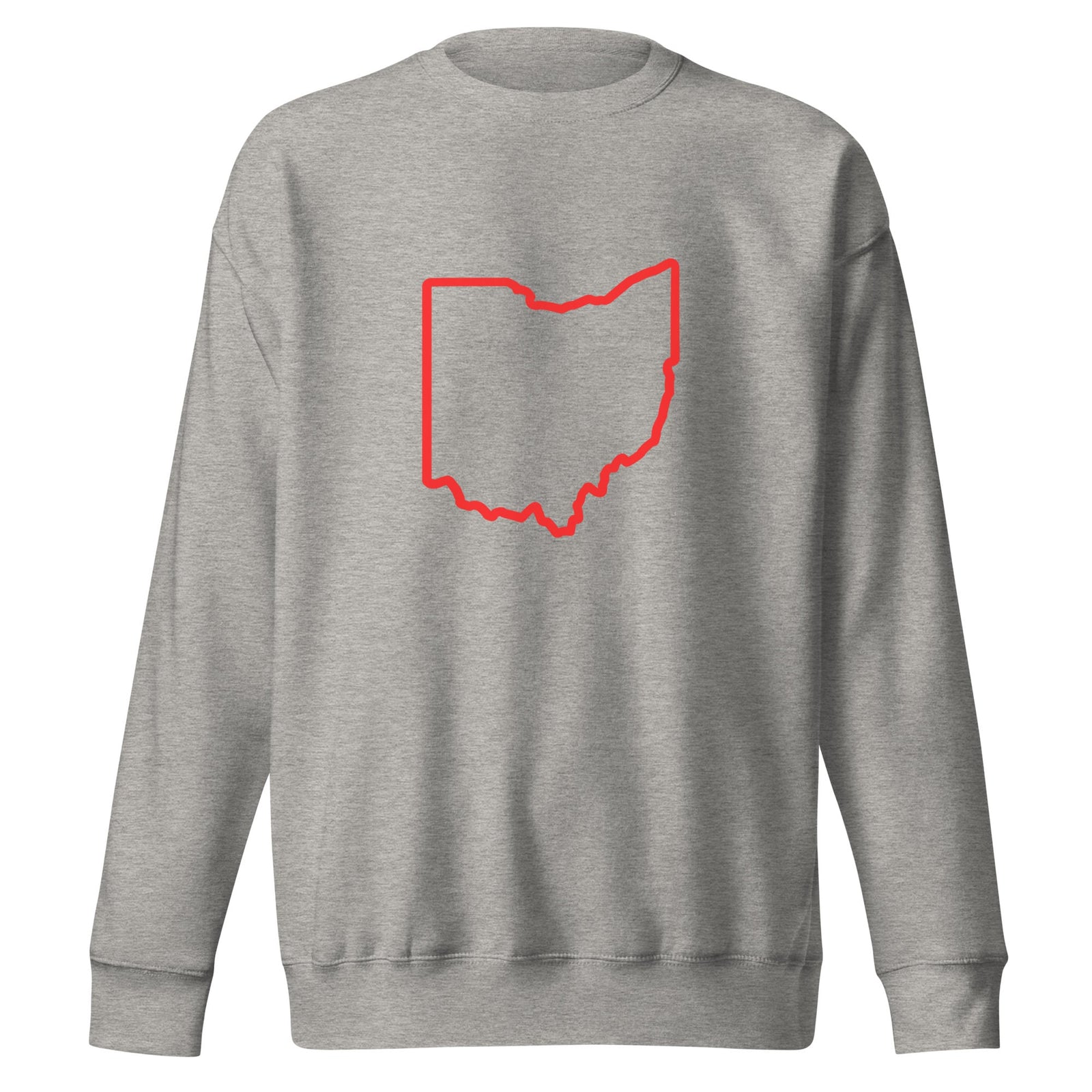 Red Ohio Outline Crewneck Sweatshirt