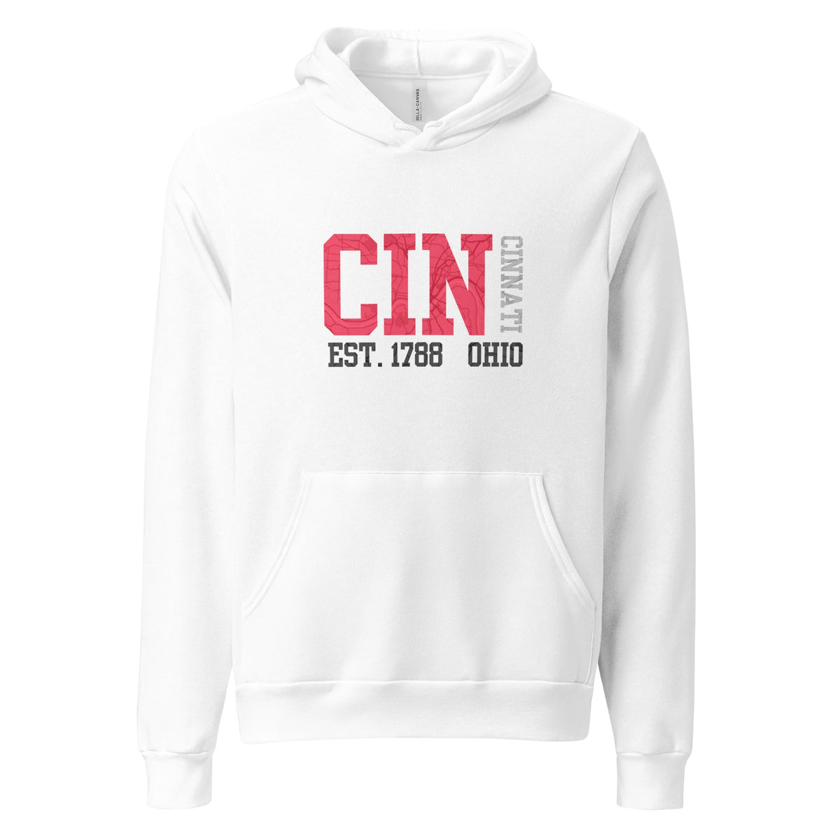 Cincinnati Map Hoodie