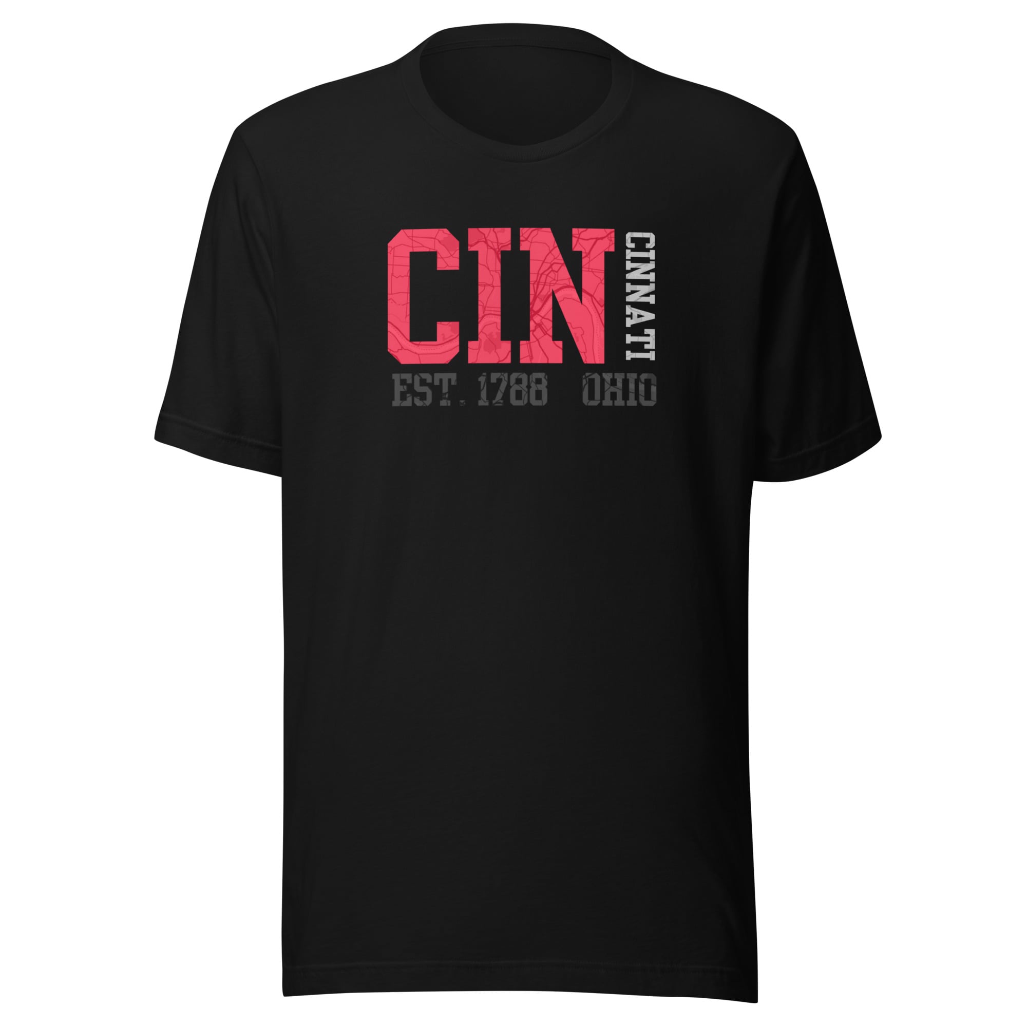 Cincinnati Map T Shirt