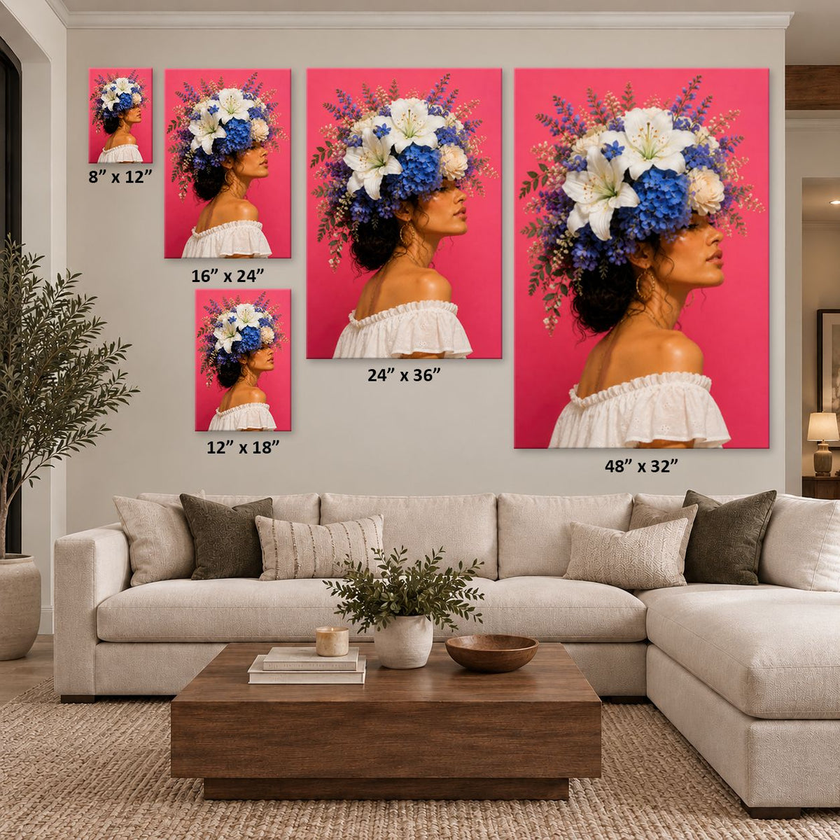 Victoria's Flowers Canvas Wall Art Print