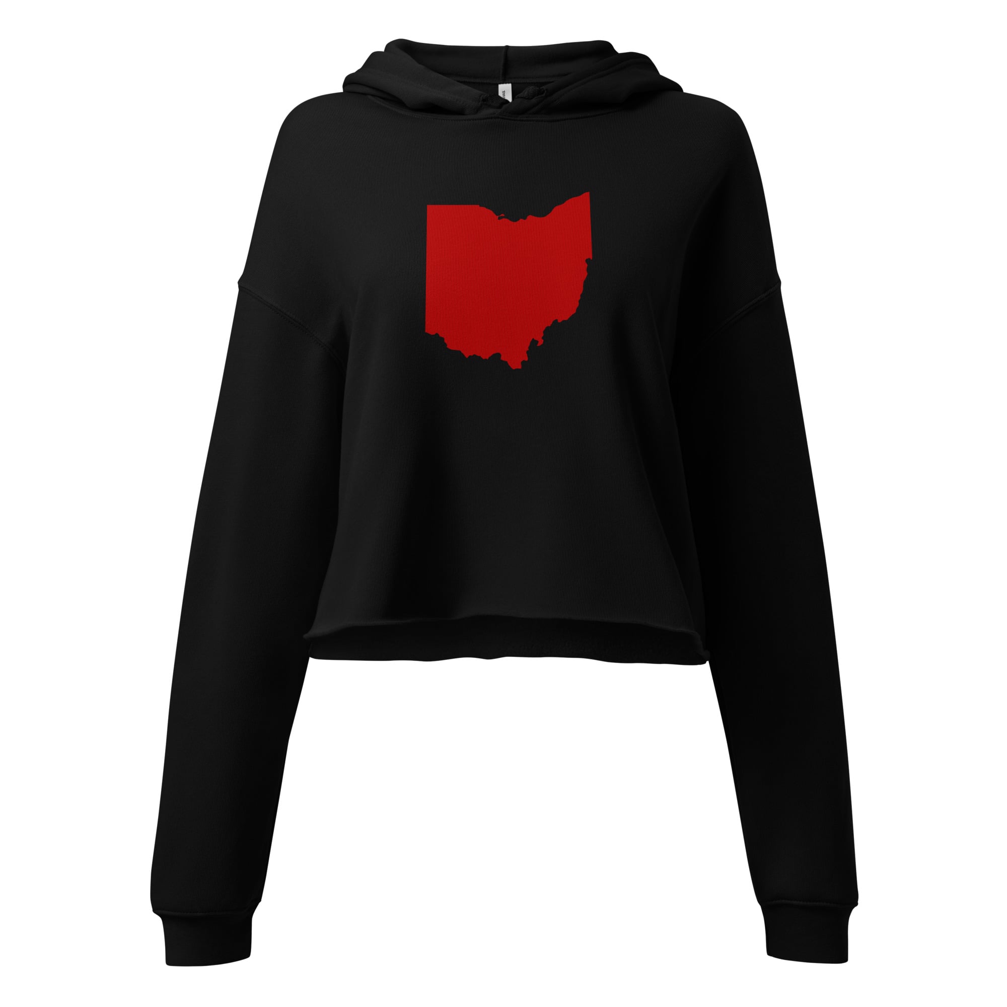 Red Ohio Cropped Hoodie