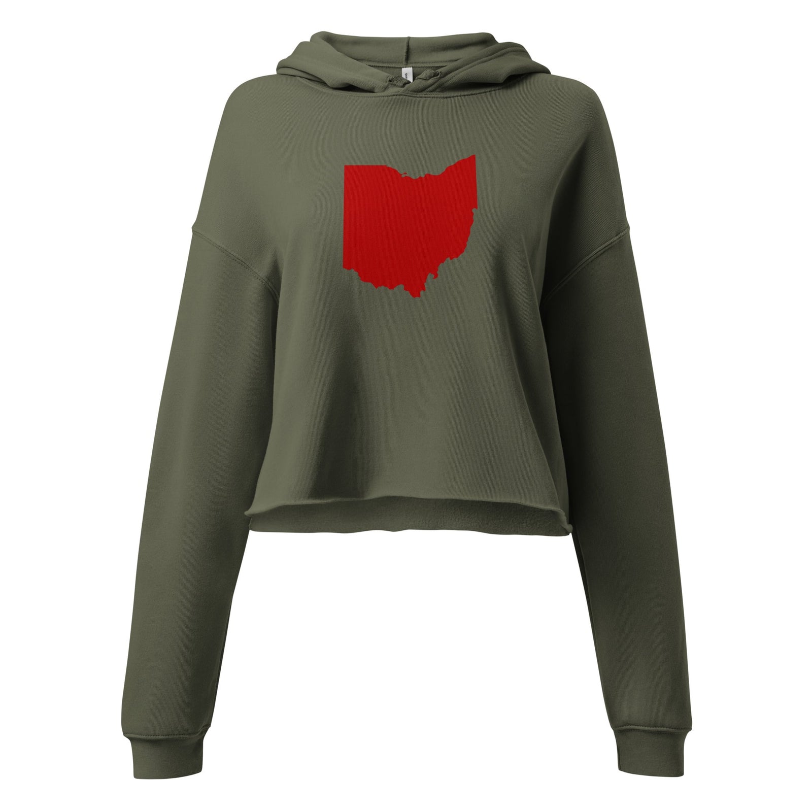 Red Ohio Cropped Hoodie