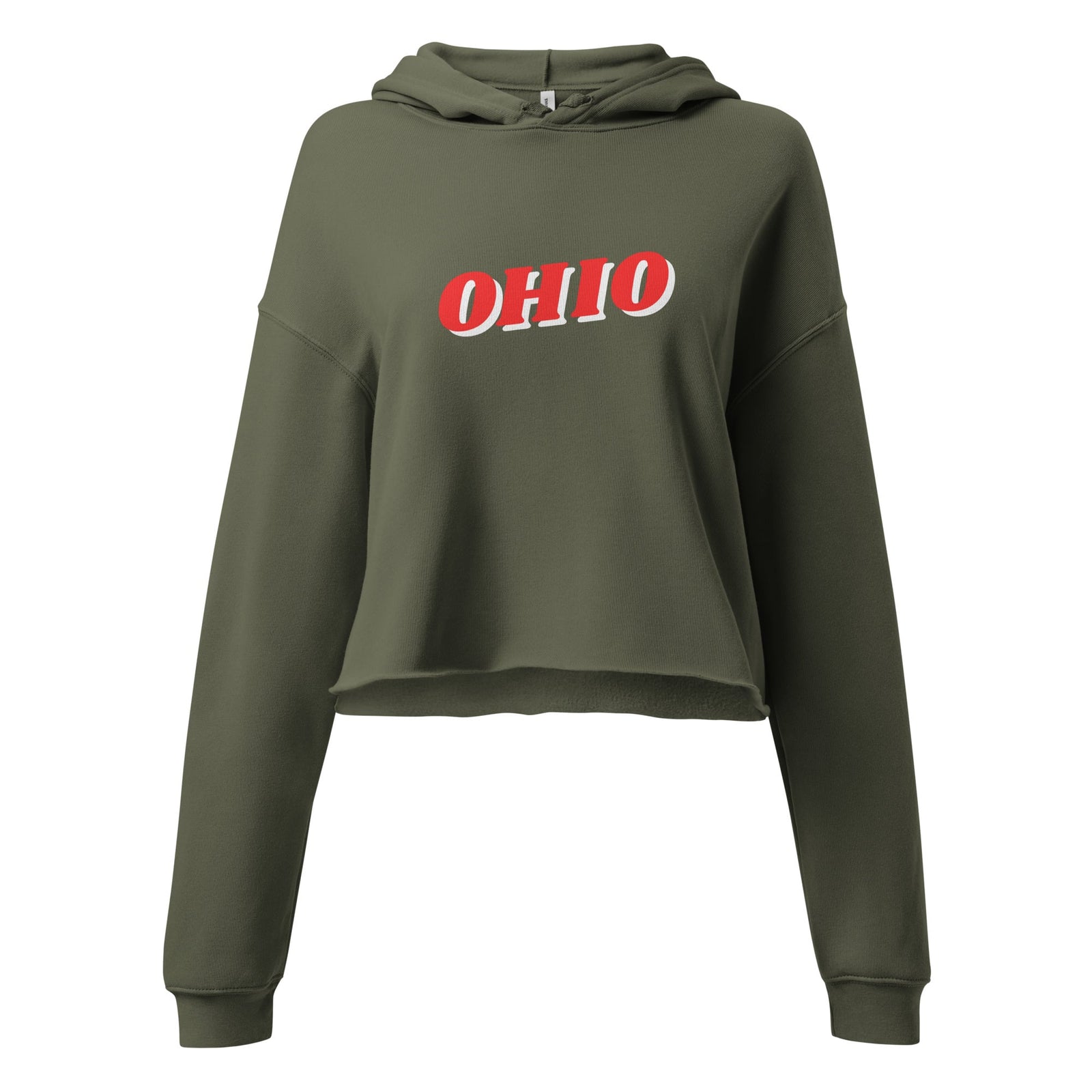 3D Ohio Cropped Hoodie