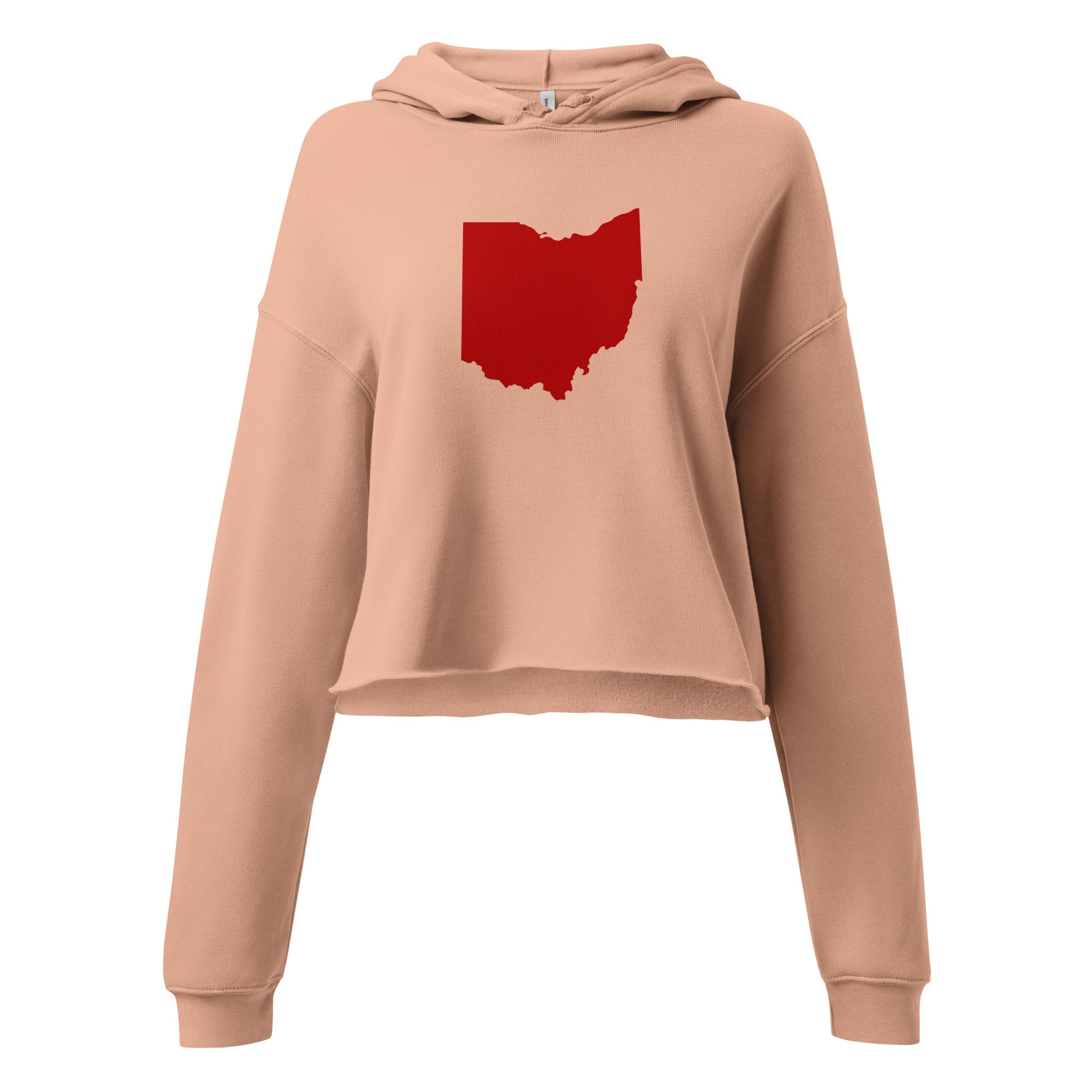 Red Ohio Cropped Hoodie