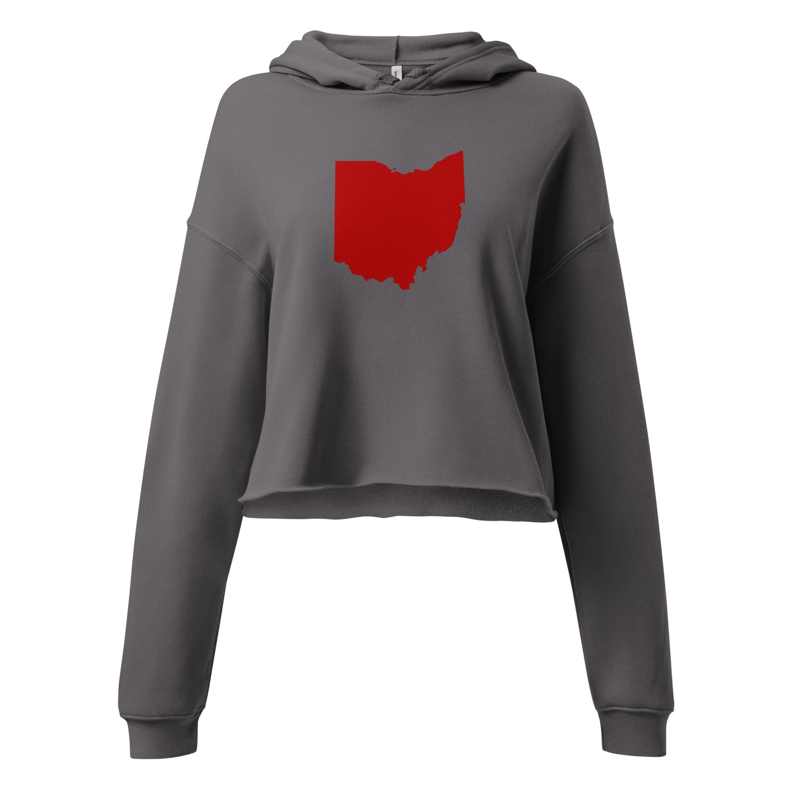 Red Ohio Cropped Hoodie