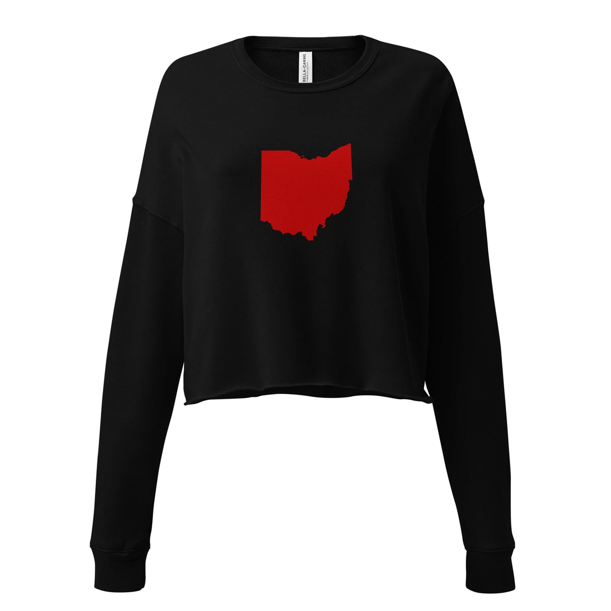 Red Ohio Cropped Sweatshirt