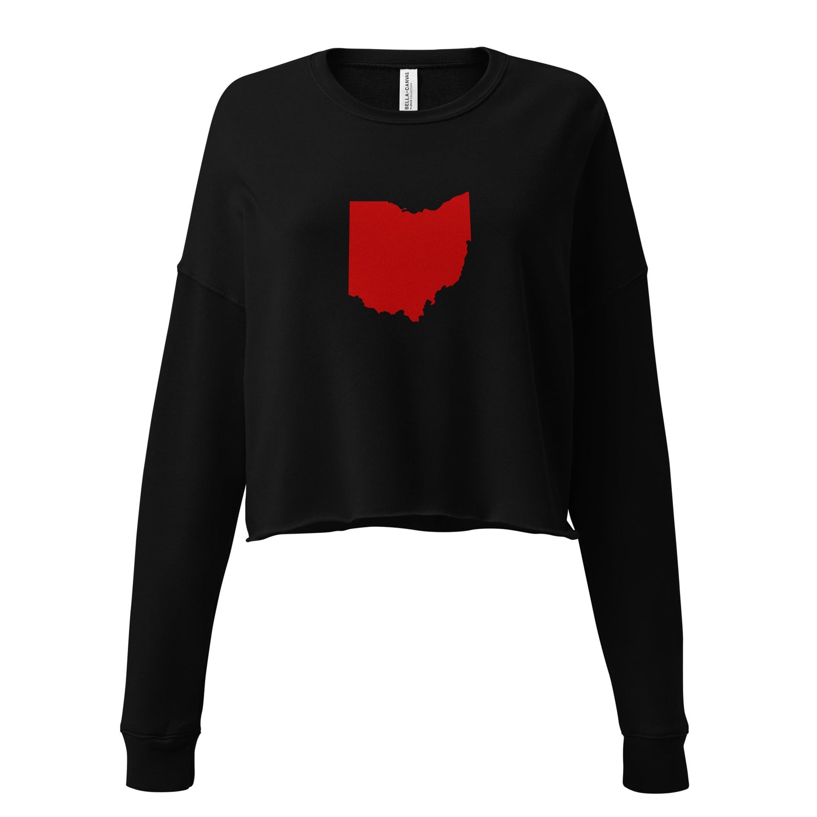Red Ohio Cropped Sweatshirt